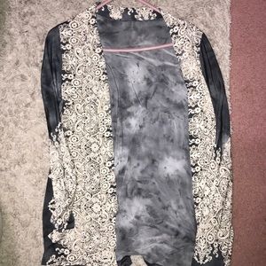 Washed detailed cardigan